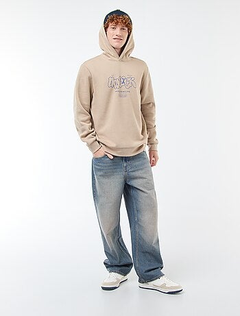 Sweater van joggingstof met print