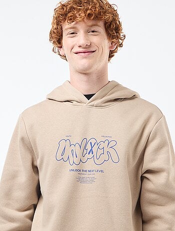 Sweater van joggingstof met print