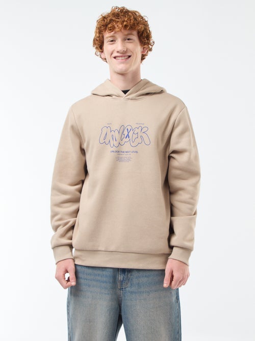 Sweater van joggingstof met print - Kiabi