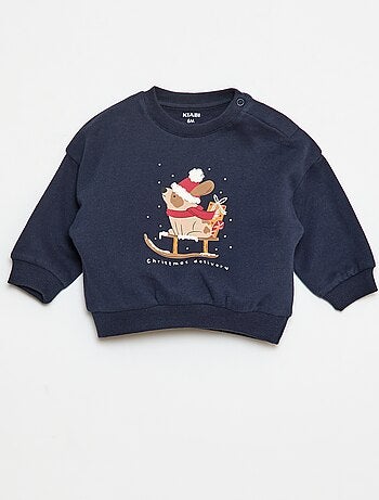 Sweater van joggingstof met print