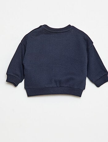 Sweater van joggingstof met print