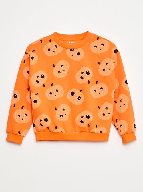 Sweater van joggingstof met print 'Halloween' - Kiabi