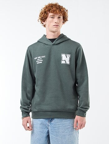 Sweater van joggingstof met print