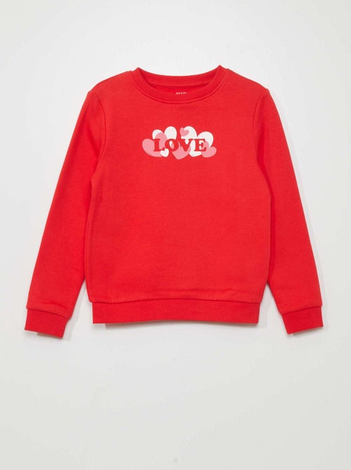 Sweater van joggingstof met print - Kiabi
