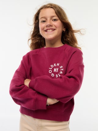 Sweater van joggingstof met print