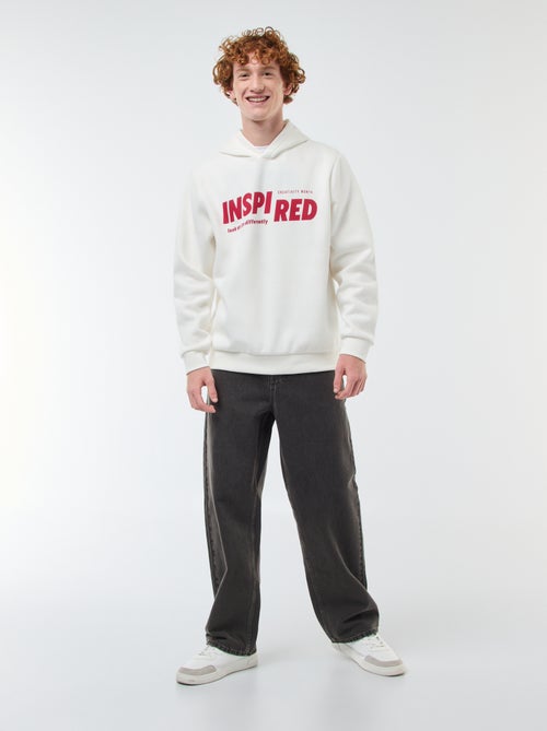 Sweater van joggingstof met print - Kiabi