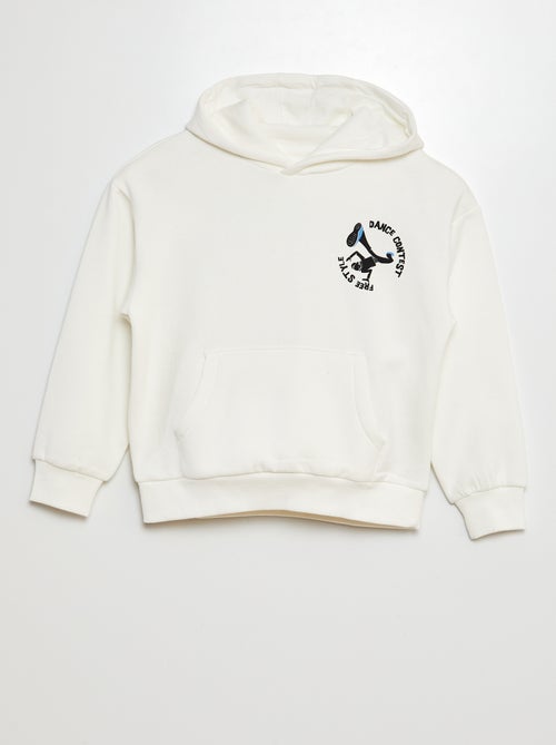 Sweater van joggingstof met recto-versoprint - Kiabi