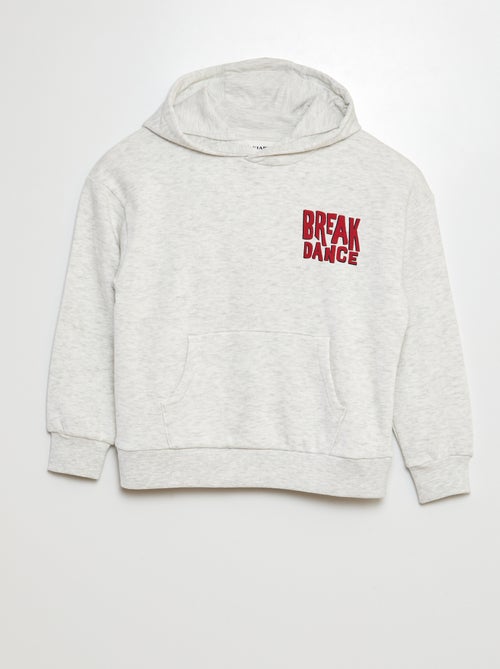 Sweater van joggingstof met recto-versoprint - Kiabi