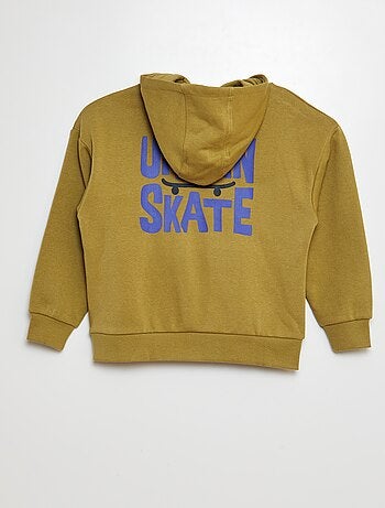 Sweater van joggingstof met recto-versoprint