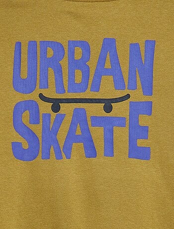 Sweater van joggingstof met recto-versoprint