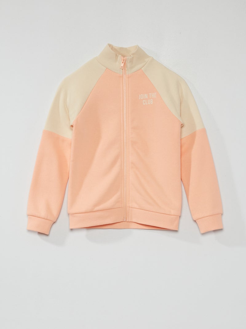 Sweater van joggingstof met rits ROSE - Kiabi
