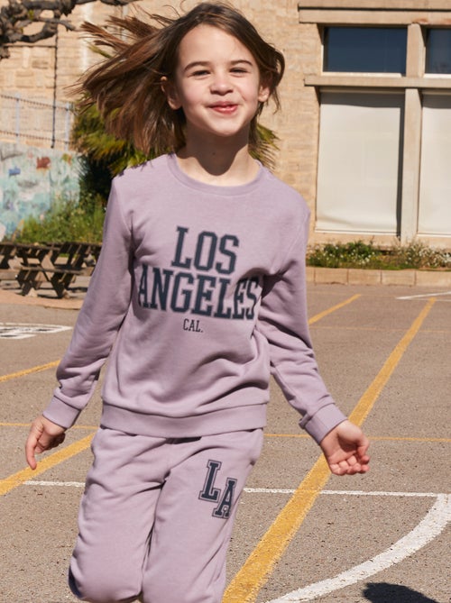 Sweater van joggingstof met ronde hals - Kiabi