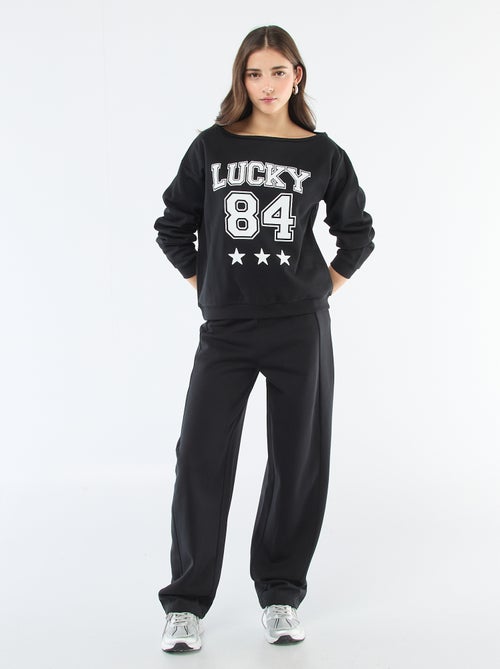 Sweater van joggingstof met sportieve look - Kiabi