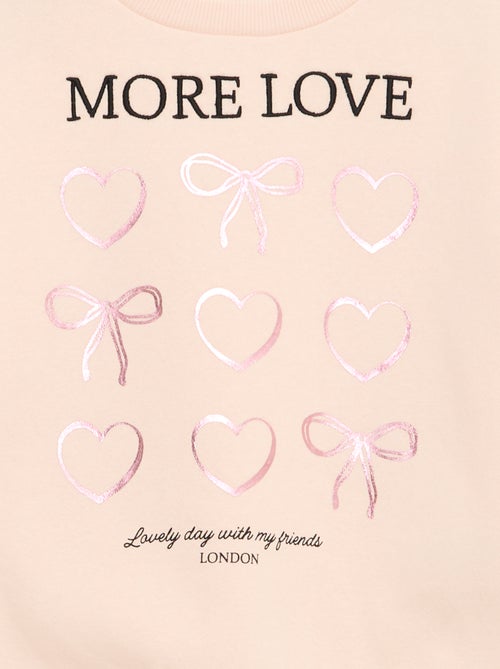 Sweater van joggingstof met stras - Kiabi