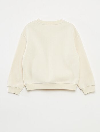 Sweater van joggingstof met stras