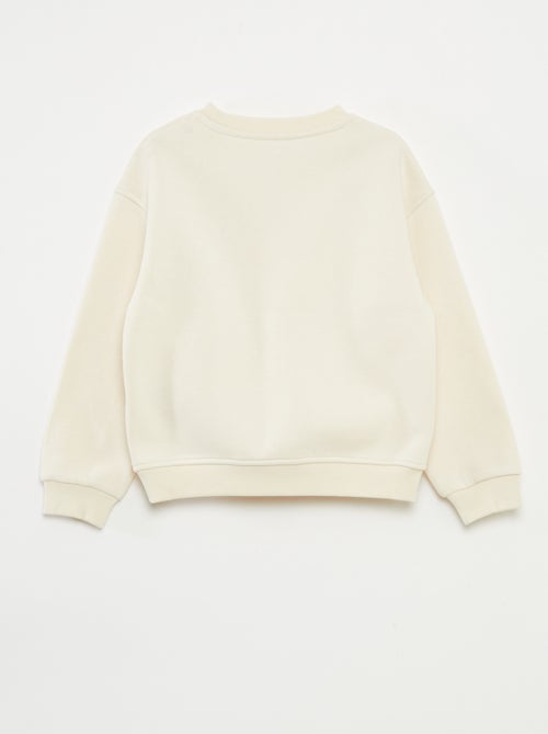 Sweater van joggingstof met stras - Kiabi