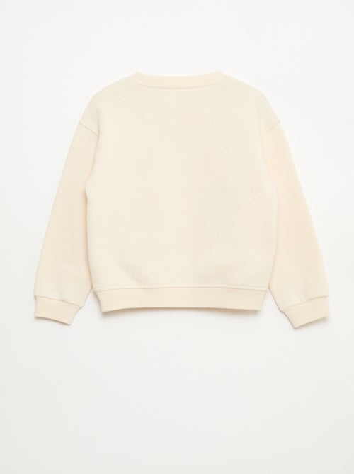 Sweater van joggingstof met stras - Kiabi