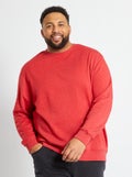 Sweater van joggingstof ROOD - Kiabi