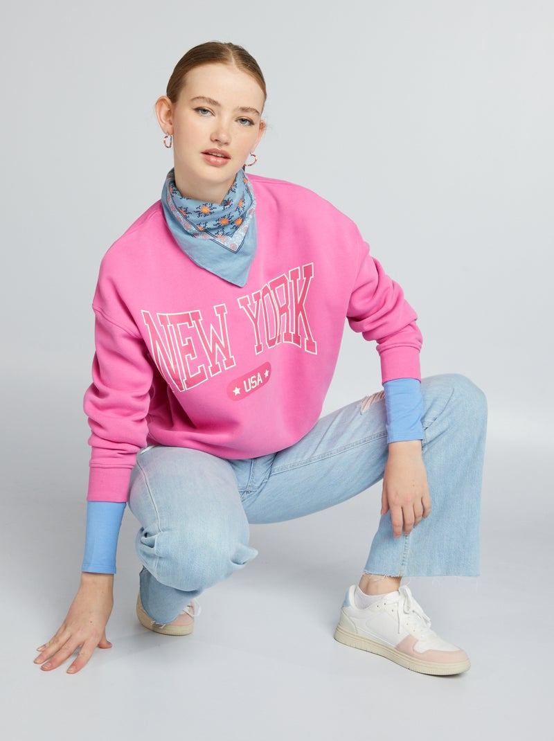 Sweater van joggingstof ROSE - Kiabi