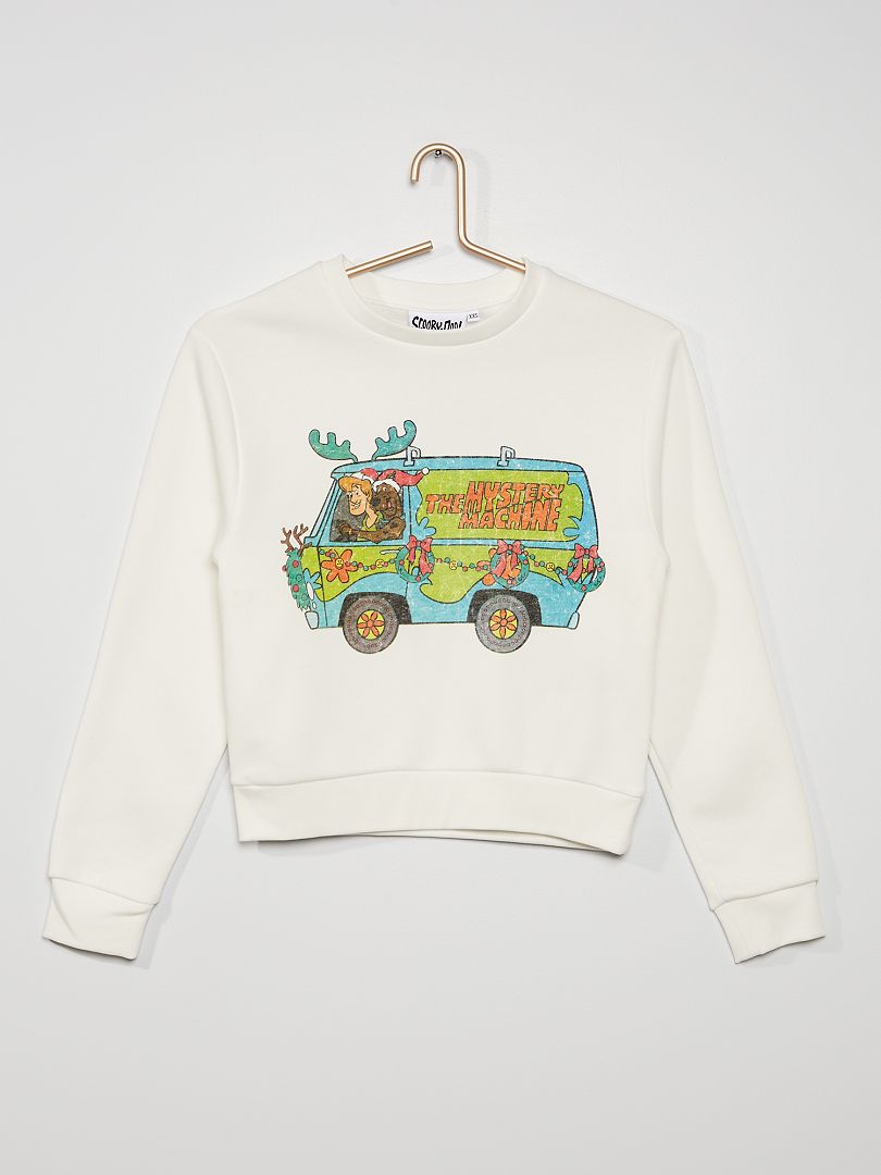 Sweater van joggingstof 'Scooby-Doo' sneeuw wit - Kiabi
