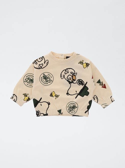 Sweater van joggingstof 'Snoopy' - Kiabi