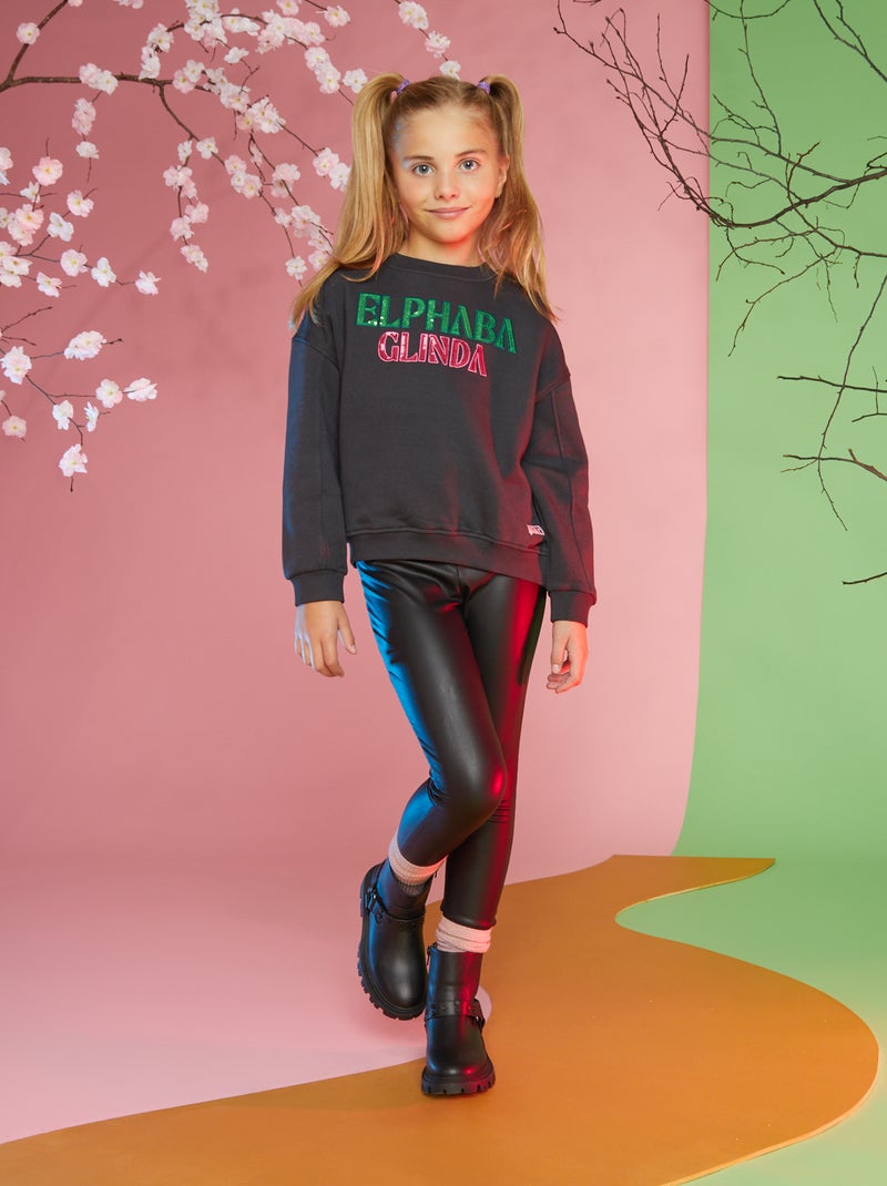 Sweater van joggingstof 'Wicked' ZWART - Kiabi