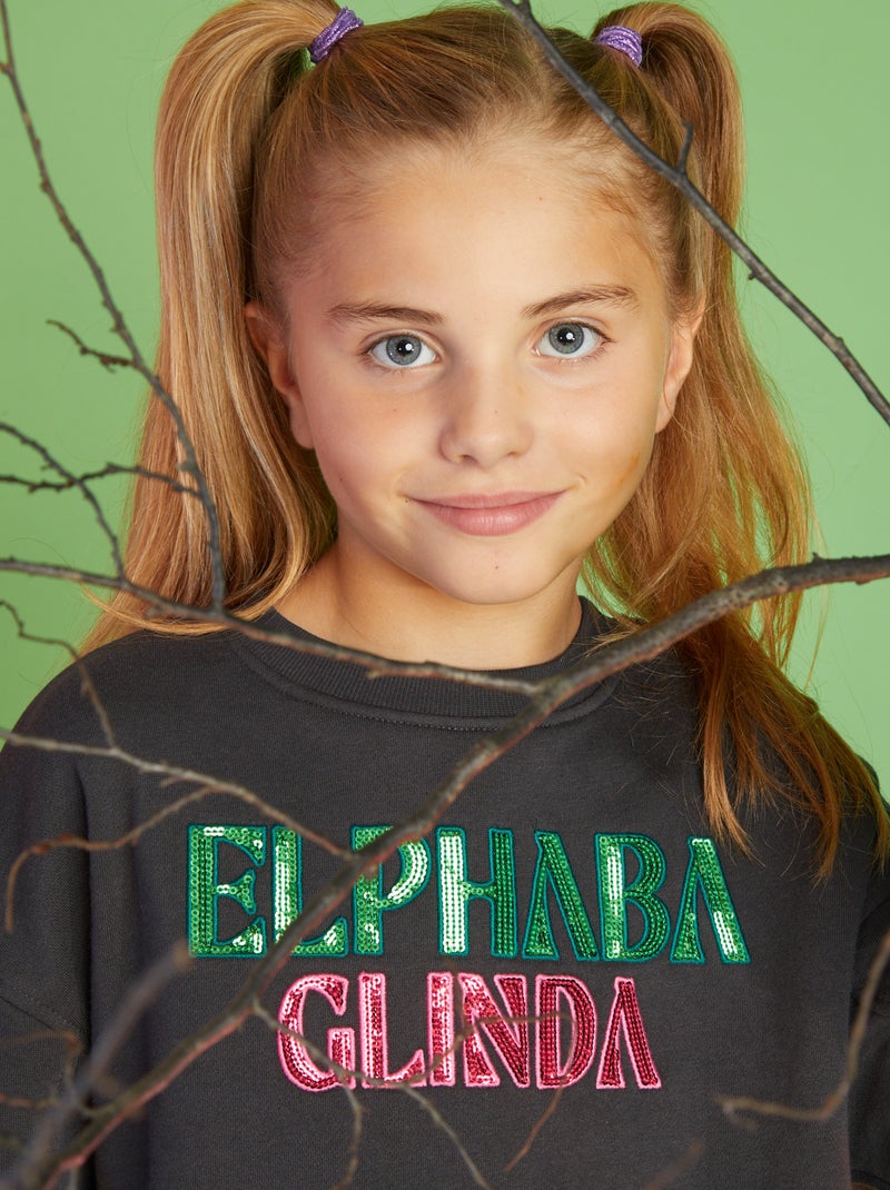 Sweater van joggingstof 'Wicked' ZWART - Kiabi