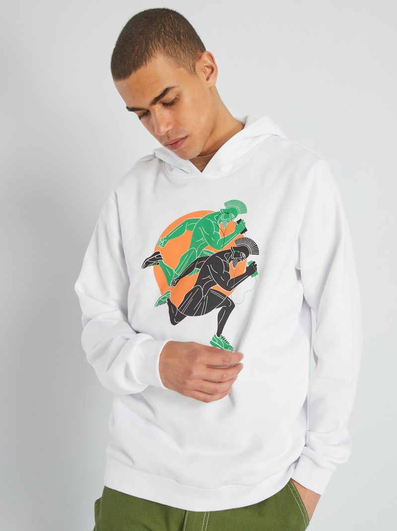 Sweater van joggingstof WIT - Kiabi