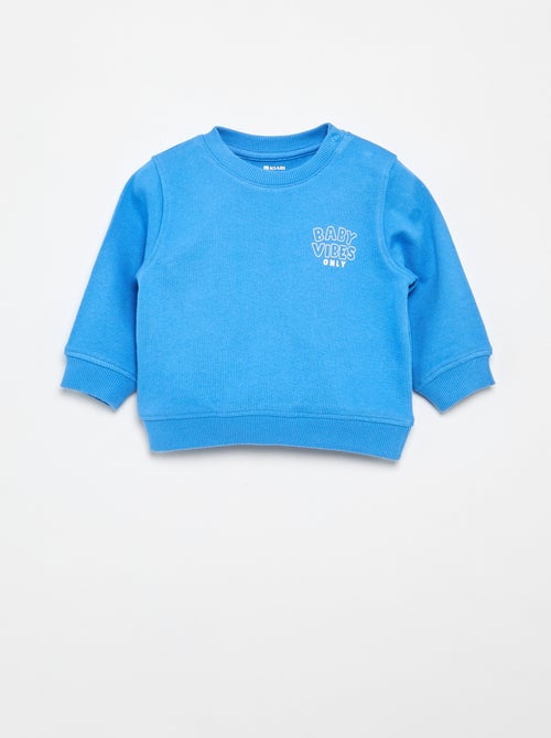 Sweater van lichte fleece met print - Kiabi Sweater van lichte fleece met print - Kiabi