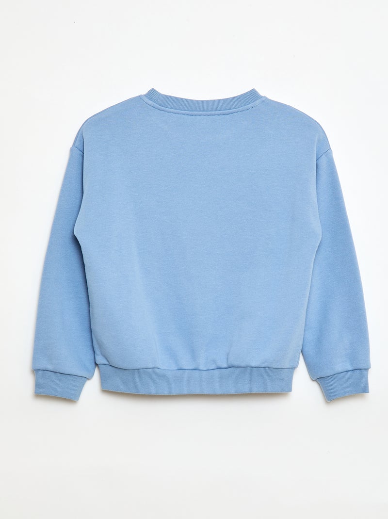 Sweater van lichte joggingstof Blauw - Kiabi