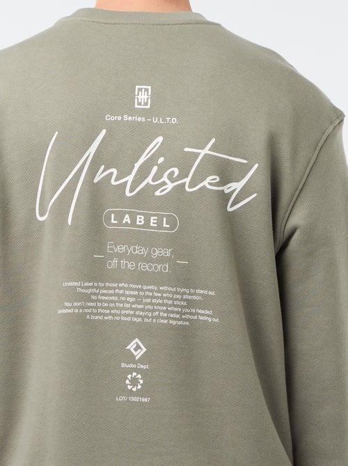 Sweater van lichte joggingstof met print voor- en achterkant - Kiabi