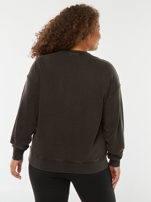 Sweater van lichte joggingstof met sterren in strass - Kiabi