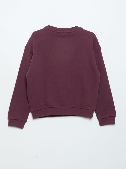 Sweater van lichte moltonstof, bedrukt aan de voor- en achterkant - Kiabi Sweater van lichte moltonstof, bedrukt aan de voor- en achterkant - Kiabi