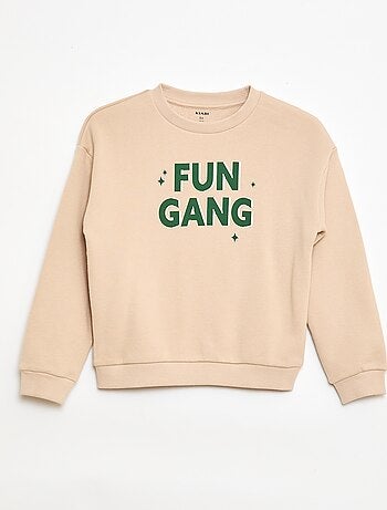 Sweater van lichtgewicht joggingstof met print