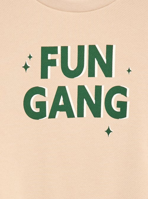 Sweater van lichtgewicht joggingstof met print - Kiabi