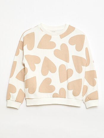 Sweater van lichtgewicht joggingstof met print