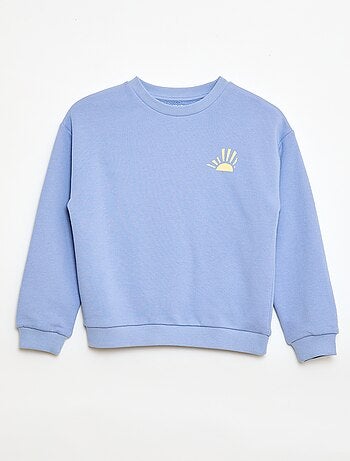 Sweater van lichtgewicht joggingstof met print