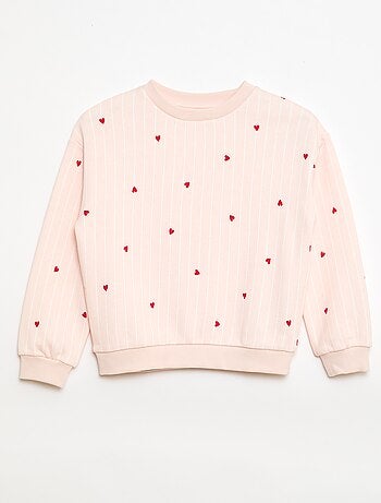 Sweater van lichtgewicht joggingstof met print