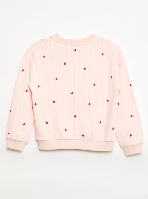 Sweater van lichtgewicht joggingstof met print - Kiabi