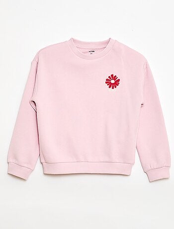 Sweater van lichtgewicht joggingstof met print