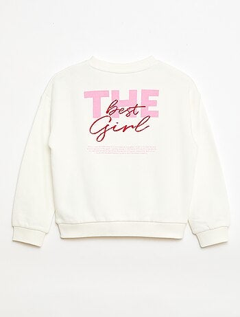 Sweater van lichtgewicht joggingstof met print
