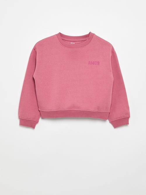 Sweater van molton met borstprint - Kiabi Sweater van molton met borstprint - Kiabi