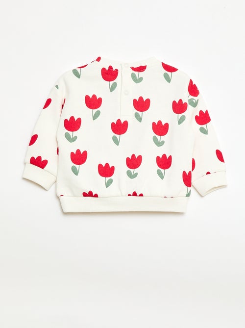 Sweater van molton met motief - Kiabi