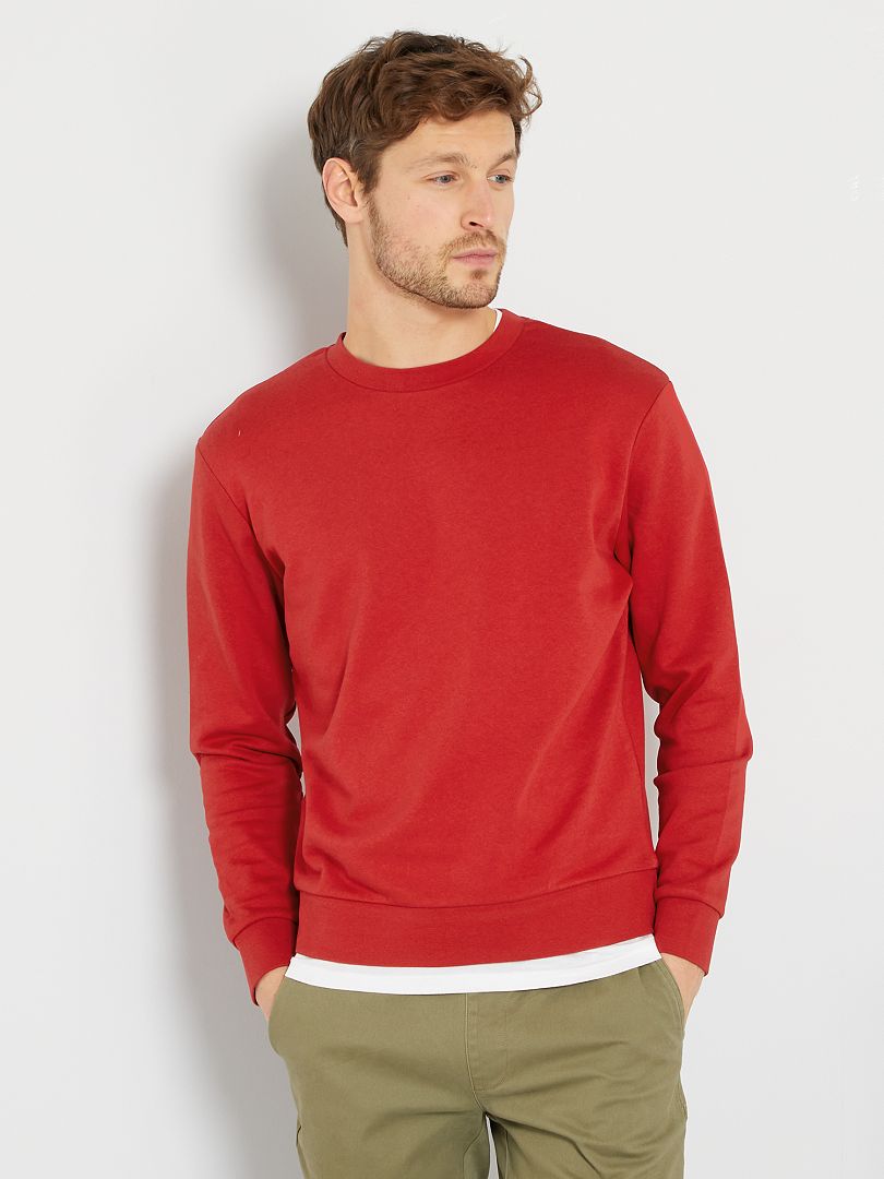 Sweater van molton rood - Kiabi