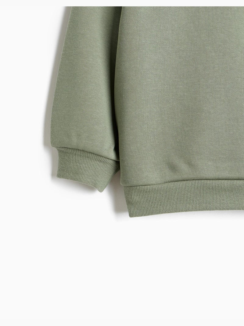 Sweater van sweatstof, mo fashion Groen - Kiabi