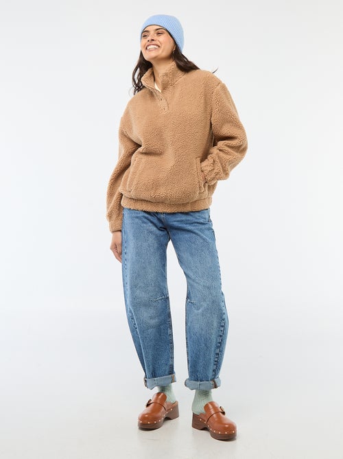 Sweater van teddystof - Kiabi Sweater van teddystof - Kiabi