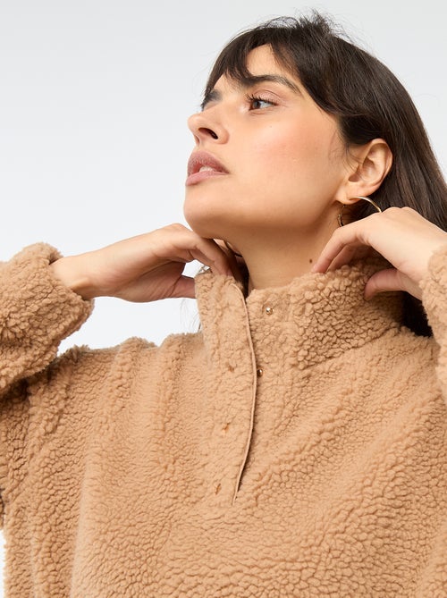 Sweater van teddystof - Kiabi Sweater van teddystof - Kiabi