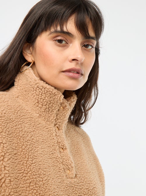 Sweater van teddystof - Kiabi Sweater van teddystof - Kiabi