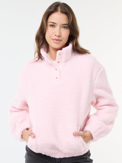 Sweater van teddystof - Kiabi Sweater van teddystof - Kiabi