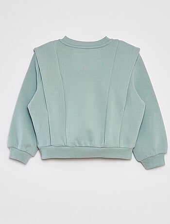 Sweater van warme joggingstof met epauletten